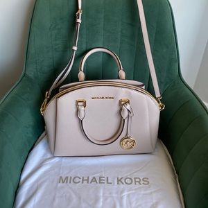 Michael Kors pebbled leather satchel